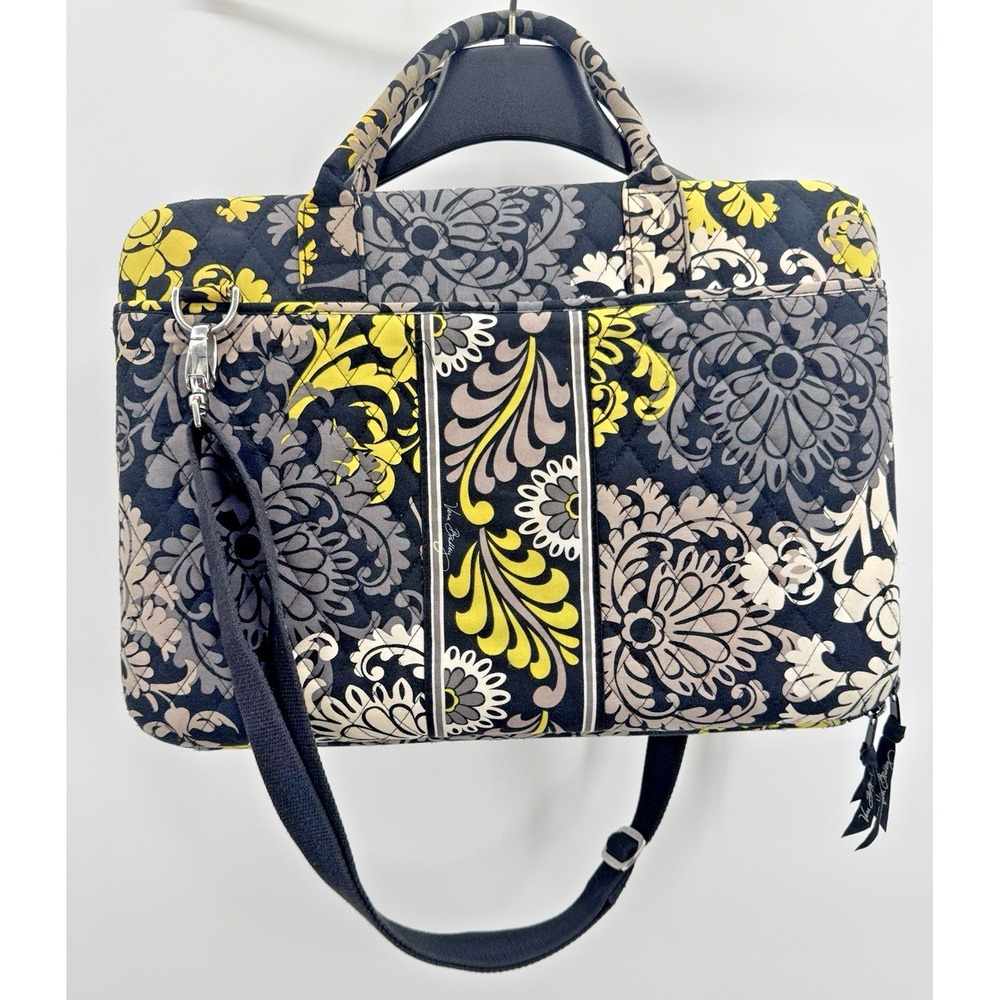 Vera Bradley Laptop Bag Large Hard Case Filigree Retired Crossbody Strap Handle
